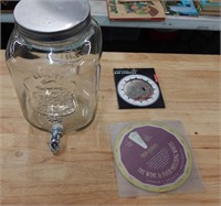 Glass Drink Dispenser and Recipe wheels