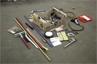 Box Of Assorted Tools & Supplies