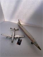 TWA Plane no wings& Silver Die Cast Plane 8"x10"