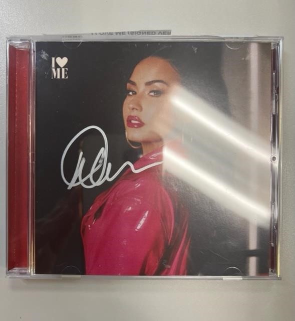 Demi Lavoto Signed Album Cover with COA