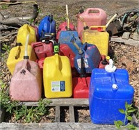 Plastic Gas Cans, Varying Sizes