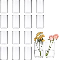 Fixwal 16pcs Glass Cylinder Vases for Home Decor C