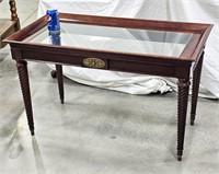 Bombay Co Glass Top Coffee Table w Spiral Legs
