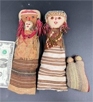 Cloth Peruvian Chancay Burial Dolls