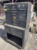 Black Tool Box on Wheels