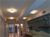 Pair of 5 Flush Mount Lights in style of Fontana A