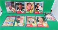 7x 1963 Topps Baseball Cards + 1970 HR Leader +1