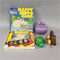 GROUP LOT OF VINTAGE HIPPO TOYS