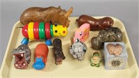 VINTAGE HIPPO COLLECTIBLE TRAY LOT