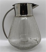 Crackled Glass Water Pitcher