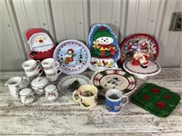 Christmas Trays, Plates, Salt & Pepper Shakers,