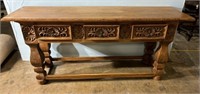 Reproduction Baroque Spanish Walnut Console Table