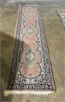 Pink Wool Traditional Runner