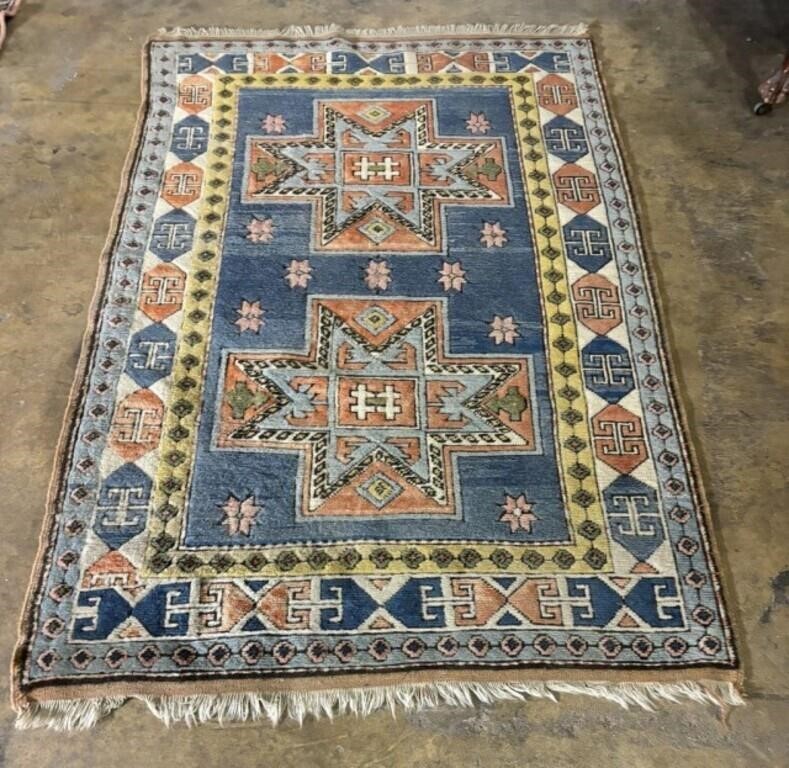 Tinnin Carpets Turkish Kilim Hand Knotted Wool Rug