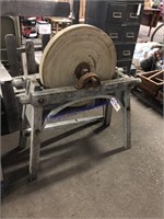 18" GRINDSTONE ON WOOD STAND