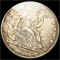 1853 Arws & Rays Seated Liberty Half Dollar