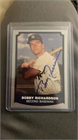 1988 Pacific Bobby Richardson Baseball Legends Aut