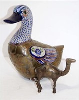 Ceramic & Metal Duck with