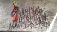 Large lot of drill bits