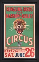 Vintage Ringling Brothers Framed Circus Poster