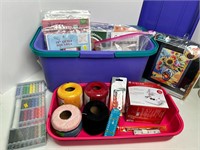 "CRAFTSTOR" SEWING TOTE W/ CRAFTING CONTENTS