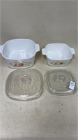2 Corning ware baking dishes , 1 is 1.5 liter , 1