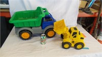(2) Toy Trucks, Dumptruck, Loader