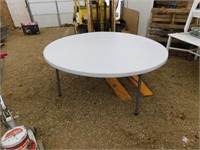 Approx 6ft unused circular folding table