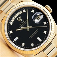 Rolex Men President Day Date Diamond Watch