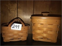 2 small Longaberger baskets