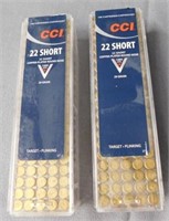 Ammunition: .22 short, copper plated round nose,