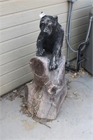 Wood bear statues