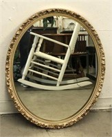 Gilt Framed Oval Mirror