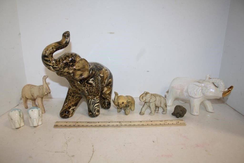 Elephant Salt & Pepper Shakers & Elephant Figures