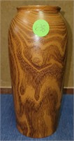Wooden Vase about 7" Tall