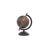 Deco 79 Mango Wood Globe, 6" x 5" x 9", Black