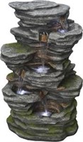 Style Selections 40.16-in H Resin Rock Waterfall