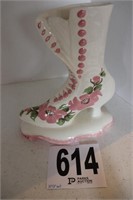 Clinchfield Pottery Hand Painted Boot Vase