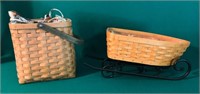 2 Longaberger (basket, boat)