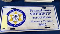 PENNSYLVANIA SHERIFFS' LICENSE TAG