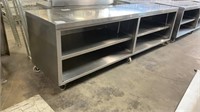 10ft X 32(D) STAINLESS ROLLING DISH CABINET/WORK