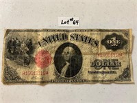 1917 Red Seal Dollar Bill