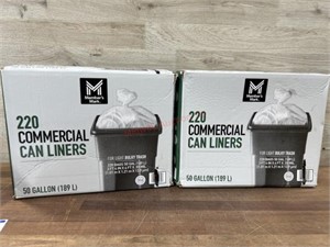 2-220 ct 50 gallon can liners