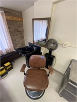 Beauty Station- Sink, Chair, Mirror, Hair Dryer