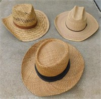3 straw hats
