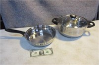 Two GibsonHome 9" Cooking Pans Lightweight