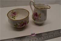 Royal Albert "American Beauty" Cream and Sugar