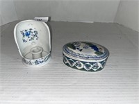 Chinese candle stick holder and trinket box