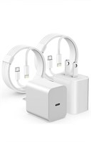 2Pack Apple iPhone Charger Fast Charging, 20W