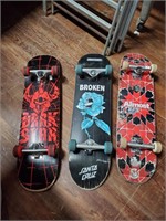 3 Skate Boards-Dark Star, Santa Cruz & Almost